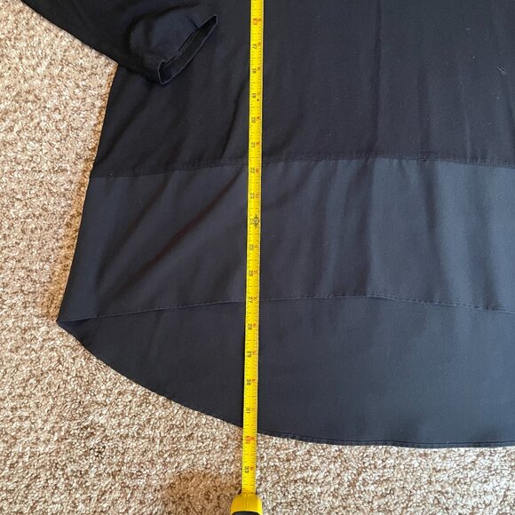 Size Medium Chaus New York black top with high/low hem - Picture 4 of 9